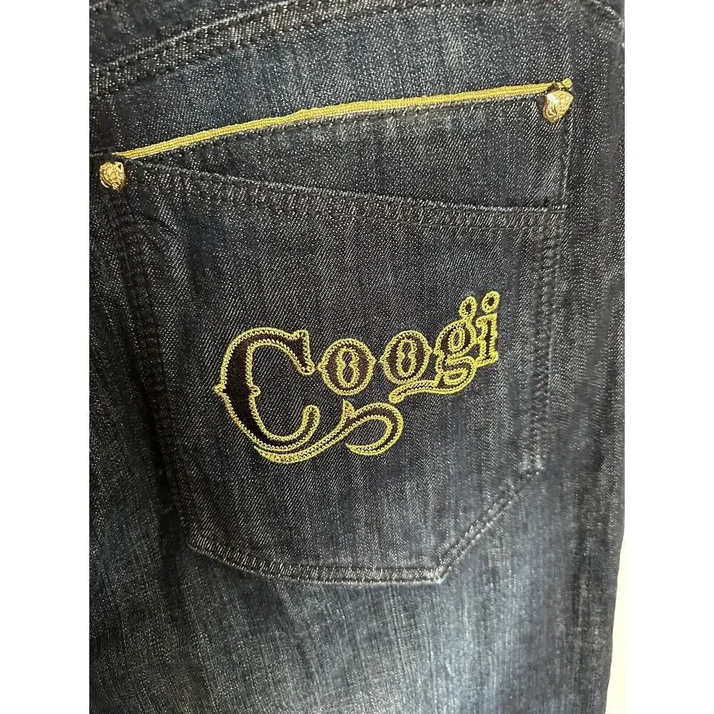 Coogi Authentic Denim Blu Jeans Mens Size 42 x 35 Embroidered Pocket